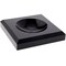 Plymor Black Acrylic Square Display Base with Indented Circle to Hold Egg, Marble, Ball or Sphere, 3.5" W x 3.5" D x 0.75" H (2.5" Circle)